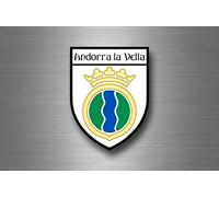 Adesivi adhesif Bandiera Stemma Città Andora la Vella Andorra