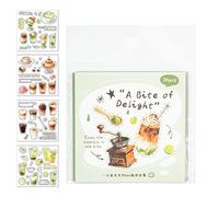 Adesivi alimentari, 8 x 8 x 0,3 cm, etichette per album di ritagli, etichette alimentari, per quaderni, fai da te, bambini, aule scolastiche, adulti e scuola