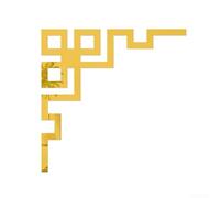 Adesivi angolari a specchio acrilico fai da te per trasformare la tua stanza con la decorazione da parete 3D (4 oro)