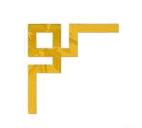 Adesivi angolari a specchio acrilico fai da te per trasformare la tua stanza con la decorazione da parete 3D (3 oro)