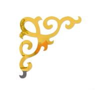 Adesivi angolari a specchio acrilico fai da te per trasformare la tua stanza con la decorazione da parete 3D (2 oro)