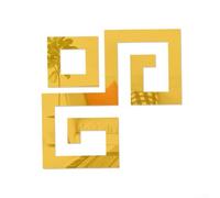 Adesivi angolari a specchio acrilico fai da te per trasformare la tua stanza con la decorazione da parete 3D (6 oro)