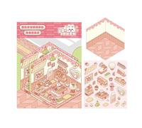 Adesivi anime, kit per album per adulti, collage adesivo, ritagli per diario spazzatura, collezione di adesivi per riviste, crea il tuo supermercato ristorante impilabile adesivi stereo cabina