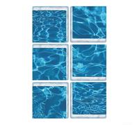 Adesivi antiscivolo per vasca da bagno, 6 decalcomanie in PVC smerigliato per la sicurezza del bagno, decorazione moderna per pavimenti e pareti, 20 x 20 cm (A)