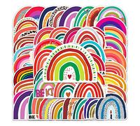 Adesivi Arcobaleno |50Pcs Adesivi a Tema Rainbow Bridge in Vinile Impermeabile per Borracce, Laptop, Valigie, Bicchieri, Computer, Cellulari, Skateboard, Chitarra