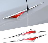 Adesivi Auto 3D per Skoda Octavia A5 A7 Fabia Superb Kamiq Rapid Yeti Citigo Vision Kodiak, Decorazione Laterale Sportiva per Tuning Estetico e Protezione AntiGraffio,Red