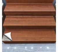 Adesivi autoadesivi per scale in finto legno, facili da staccare e incollare, decalcomanie per ristrutturazione scale, eleganti decorazioni antiscivolo per scale, perfette per il rifacimento della