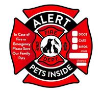 Adesivi Avviso Animali Domestici, Cartello Salvataggio Emergenza Animali Domestici Salva I Nostri Animali Domestici, Adesivi Rimovibili Per Soccorso Antincendio, Resistente Sbiadimento UV Adesivo