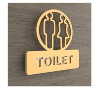 Adesivi Bagno Segnaletica for bagno creativo vuoto in acrilico Toilette for WC maschile e femminile for di lusso Club Hotel Cartello adesivo for porta scorrevole per il Muro(1,20x20cm)