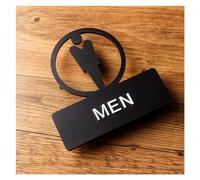 Adesivi Bagno Segnaletica for bagno scavata in acrilico for toilette for uomini e donne for WC Promemoria adesiva for porta scorrevole dell'hotel Universale(2,20x20cm)