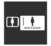 Adesivi Bagno Segnaletica for bagno Toilette for uomini e donne Bagno Suggerimenti for la segnaletica creativa montate lateralmente Targa for WC dell'hotel per il Muro(5)