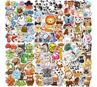 Adesivi Bambini 300 Pezz Stickers Animali, Stile Animali Carini Kawaii, Ricompense Classe Scuola, Impermeabili Vinile Adesivi per Scrapbooking Quaderni Diario Journal Laptop Bottiglia Acqua Tazze ecc