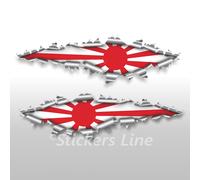 Adesivi bandiera GIAPPONESE japan flag stickers cm 125