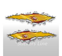 Adesivi bandiera SPAGNOLA Spanish flag stickers cm 40
