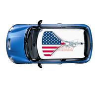 Adesivi bandiera USA con zip - per tetto mini cooper - dim. 160x96cm BMW Mini