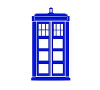 Adesivi Bargain Max - Tardis DW Whovian Sticker Decal Notebook Car Laptop 8"""" (Blu)