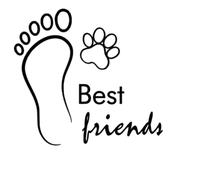 Adesivi Best friends, adesivi silhouette (289)