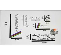 adesivi bici - 6 adesivi Fausto Coppi - stickers La Fausto Coppi