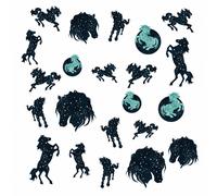 Adesivi bicicletta bambini set 22 pezzi cavalli sticker pony blu cavalli sticker