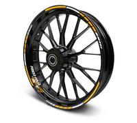 Adesivi bordo cerchio set completo RS Design accessori 15-17 pollici giallo s...