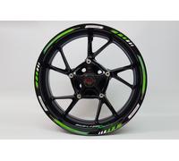 Adesivi bordo cerchio strisce decorative Racing 1000 verde set completo per 1...