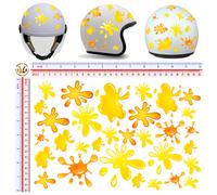 Adesivi casco macchie gialle stampa pvc print sticker helmet stains yellow 30 pz