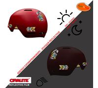 Adesivi casco riflettente bike sci sticker print pvc reflective bomb DC helmet