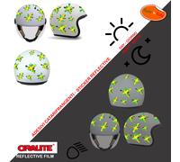Adesivi casco rifrangenti macchie jamaica flag stains sticker reflective 24 pz.