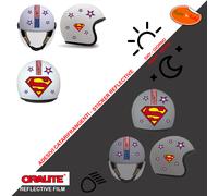 Adesivi casco rifrangenti stelle u.s.a. supermen sticker stars reflective 18 pz
