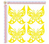 Adesivi catarifrangenti farfalle multicolor D butterfly sticker reflective 4 pz.