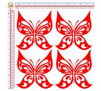 Adesivi catarifrangenti farfalle multicolor D butterfly sticker reflective 4 pz.