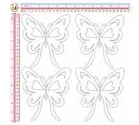 Adesivi catarifrangenti farfalle multicolor G butterfly sticker reflective 4 pz.