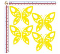 Adesivi catarifrangenti farfalle multicolor H butterfly sticker reflective 4 pz.