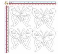 Adesivi catarifrangenti farfalle multicolor I butterfly sticker reflective 4 pz.
