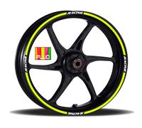Adesivi Cerchi Moto racing wheels kit completo 2 ruote 17 Pollici Strisce RT0017