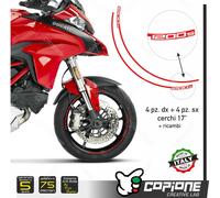 Adesivi Cerchi Moto Ruote Ducati Multistrada 1200s 17" pollici