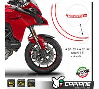 Adesivi Cerchi Moto Ruote Ducati Multistrada 1260s 17" pollici