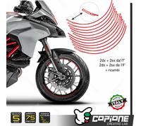 Adesivi Cerchi Moto Ruote Ducati Multistrada 950s 17" e 19" pollici