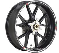 Adesivi cerchi tuning con tricolore per Ducati 999 - stickers wheels