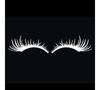 Adesivi ciglia fari auto 2pcs /set 3D Affascinante nero falso ciglia auto fari decorazione auto ciglia auto-Styling adesivo decorativo divertente decalcomania (white)