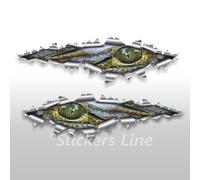 Adesivi COCCODRILLO cm 70 strappo effetto squarcio lamiera auto moto