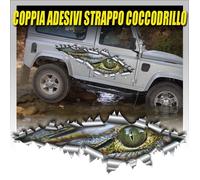 Adesivi COCCODRILLO effetto strappo lamiera squarciata stickers cm 70