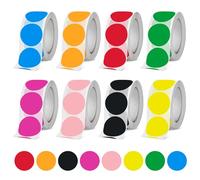 Adesivi Colorati 4000Pcs 25mm Etichette Adesive Rotonde Adesivi a Punti Colorati Coloured Dot Stickers per Casa Ufficio Scuola Calendario Organizzare l'inventario Classificazione dei File
