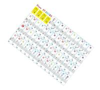 Adesivi colorati con lettere per tastiera di pianoforte, lettere adesive per 88/61/49/37 tasti