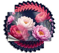 Adesivi colorati per finestrino auto, motivo giardino notturno: una sinfonia floreale, 10 adesivi per la tua auto, divertenti cartelli alcolici (8 x 12 cm)