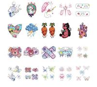 Adesivi Colorati Per Tatuaggi Con Piccoli Tatuaggi Freschi, Farfalle E Gatti, Adesivi Per Dita E Braccia Delle Ragazze C:60 * 65mm A0070