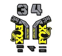 Adesivi compatibili con forcella bici Fox 34 Factory Step Cast 2022 (Giallo)