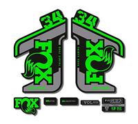 Adesivi compatibili con forcella bici Fox 34 Rhythm 2021 (Verde)