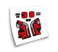 Adesivi compatibili con la forcella per bici Fox 38 Heritage Collection 2021