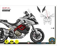 Adesivi completi carene cupolino DUCATI MULTISTRADA 1200 s Nero - DU MT j31